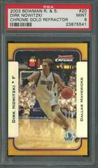 Dirk Nowitzki [Chrome Gold Refractor] Basketball Cards 2003 Bowman Prices