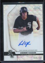 Andrew Vaughn [Wave Refractor] #AVA Baseball Cards 2020 Bowman Sterling Prospect Autographs Prices