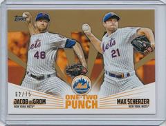 Jacob deGrom, Max Scherzer [Gold] Baseball Cards 2023 Topps One Two Punch Prices