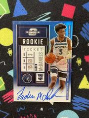 Jaden McDaniels [Autograph Blue] #101 Basketball Cards 2020 Panini Contenders Optic Prices