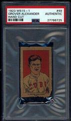 Grover Alexander [Hand Cut] #49 Baseball Cards 1923 W515 1 Prices