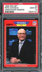 Pete Axthelm #4 Football Cards 1989 Pro Set Announcer Inserts Prices