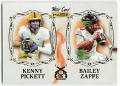 Kenny Pickett, Bailey Zappe [White Orange] #DG-22 Football Cards 2022 Wild Card Matte Dueling Guns Prices