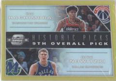 Rui Hachimura, Dirk Nowitzki [Gold] Basketball Cards 2019 Panini Contenders Optic Historic Picks Prices