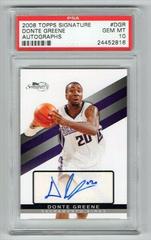 Donte Greene #DGR Basketball Cards 2008 Topps Signature Autographs Prices