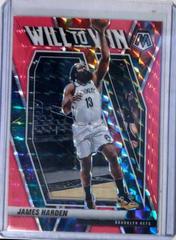 James Harden [Pink Fluorescent] Basketball Cards 2020 Panini Mosaic Will to Win Prices