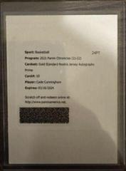 Cade Cunningham [Prime] Basketball Cards 2021 Panini Chronicles Gold Standard Rookie Jersey Autographs Prices