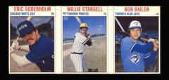 Bob Bailor, Eric Soderholm, Willie Stargell [Bailor Error Panel] Baseball Cards 1979 Hostess Prices