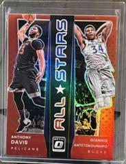 Anthony Davis, Giannis Antetokounmpo [Red] Basketball Cards 2021 Panini Donruss Optic All Stars Prices