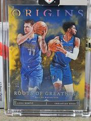 Christian Wood, Luka Doncic [Gold] #18 Basketball Cards 2022 Panini Origins Roots Of Greatness Prices