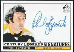Phil Esposito #CL-PE Hockey Cards 2020 SP Signature Edition Legends Century Prices