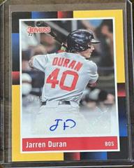 Jarren Duran [Gold] #R88S-JD Baseball Cards 2022 Panini Donruss Retro 1988 Signatures Prices