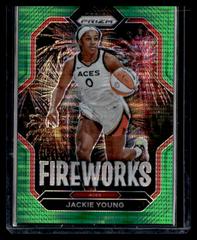 Jackie Young [Green Pulsar] #7 Basketball Cards 2023 Panini Prizm WNBA Fireworks Prices