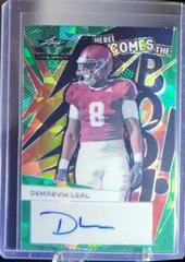 DeMarvin Leal [Crystal Green] Football Cards 2022 Leaf Valiant Autographs Here Comes the Boom Prices
