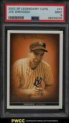 Joe DiMaggio Baseball Cards 2002 SP Legendary Cuts Prices