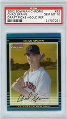 Chad Spann [Gold Refractor] #92 Baseball Cards 2002 Bowman Chrome Draft Picks Prices