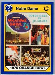 1975 Orange Bowl Football Cards 1990 Notre Dame Collegiate Collection Prices