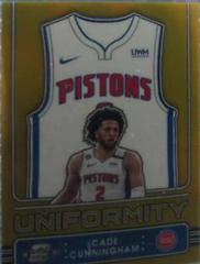 Cade Cunningham [Gold] #11 Basketball Cards 2022 Panini Contenders Optic Uniformity Prices
