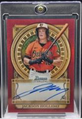 Jackson Holliday [Red] Baseball Cards 2023 Bowman Sterling Opulence Autographs Prices