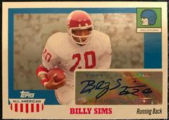 Billy Sims #A-BSI Football Cards 2005 Topps All American Autograph Prices