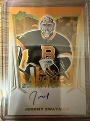 Jeremy Swayman [Gold] Hockey Cards 2021 SPx Rookie Signatures Prices