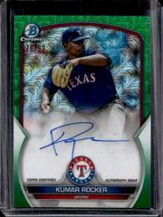 Kumar Rocker [Green] #BMA-KR Baseball Cards 2023 Bowman Chrome Prospect Mega Box Autographs Prices