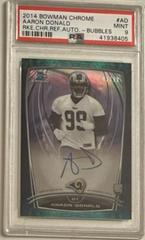 Aaron Donald [Bubbles] #AD Football Cards 2014 Bowman Chrome Rookie Refractor Autographs Prices