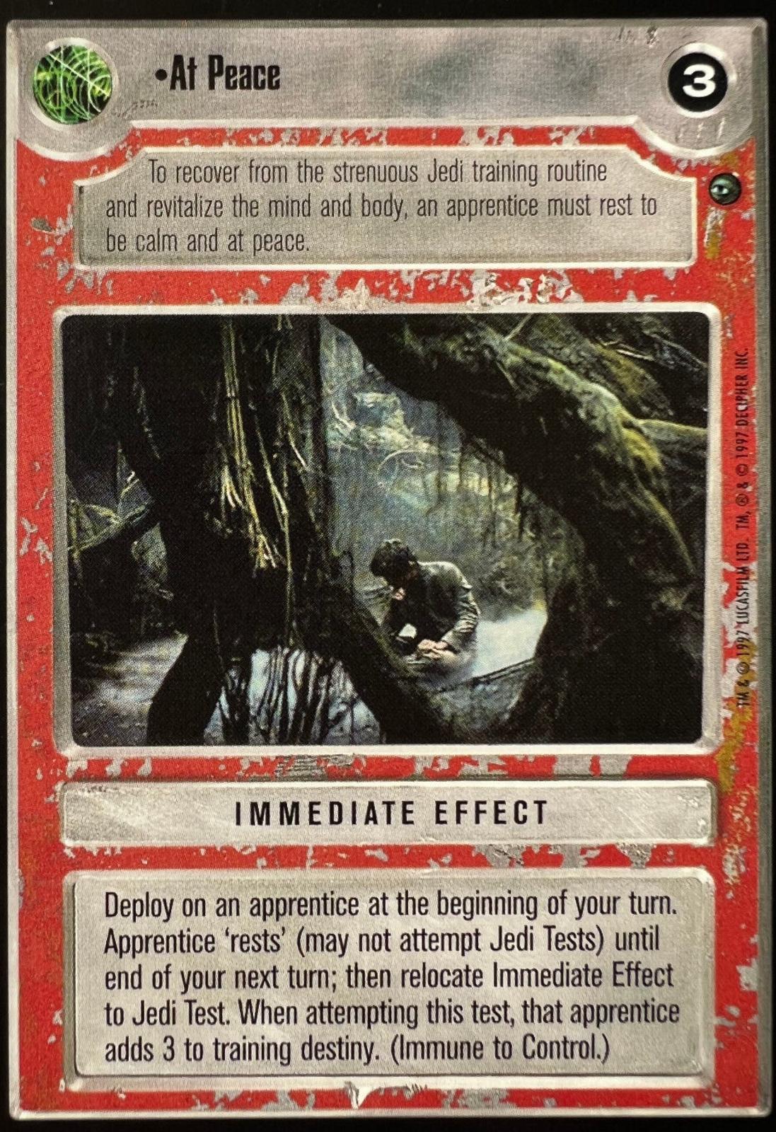 At Peace [Limited] Prices Star Wars CCG Dagobah Star Wars Cards