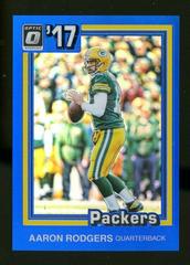 Aaron Rodgers [Blue] #10 Football Cards 2017 Panini Donruss Optic 1981 Tribute Prices