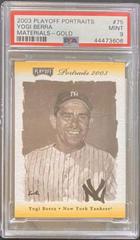 Yogi Berra [Materials Gold] #75 Baseball Cards 2003 Playoff Portraits Prices