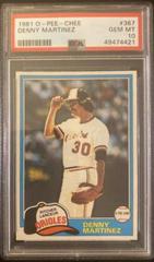 Denny Martinez Baseball Cards 1981 O Pee Chee Prices