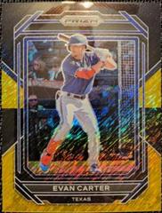 Evan Carter [Black Gold Shimmer] #11 Baseball Cards 2023 Panini Prizm Prices