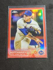 Matt Harvey [Red Refractor] #115 Baseball Cards 2015 Topps Chrome Prices