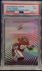 Chase Young [Red] Football Cards 2020 Panini Illusions Rookie Endorsements Autographs Prices