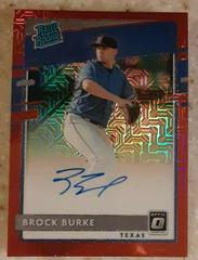 Brock Burke [Red Mojo] Baseball Cards 2020 Panini Donruss Optic Rated Rookies Signatures Prices