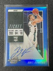Donte DiVincenzo [White Jersey Autograph Blue] Basketball Cards 2018 Panini Contenders Optic Prices