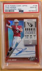 Josh Rosen [Autograph Red] Football Cards 2018 Panini Contenders Optic Prices