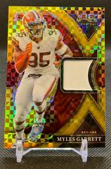 Myles Garrett [Gold] #SS-47 Football Cards 2022 Panini Select Swatches Prizm Prices