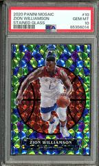 Zion Williamson #10 Basketball Cards 2020 Panini Mosaic Stained Glass Prices