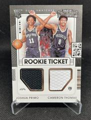 Cameron Thomas, Joshua Primo Basketball Cards 2021 Panini Contenders Rookie Ticket Dual Swatches Prices