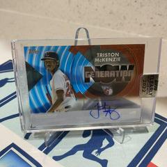 Triston McKenzie [Blue] #GNA-MCK Baseball Cards 2022 Topps Clearly Authentic Generation Now Autographs Prices