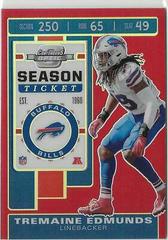 Tremaine Edmunds [Red] #5 Football Cards 2019 Panini Contenders Optic Prices