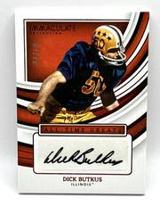 Dick Butkus [Ruby] Football Cards 2022 Panini Immaculate Collegiate All Time Greats Signatures Prices