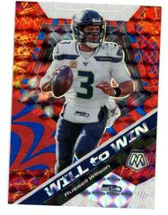 Russell Wilson [Reactive Blue] Football Cards 2020 Panini Mosaic Will to Win Prices