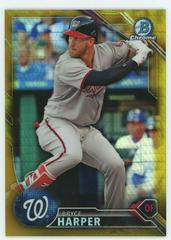 Bryce Harper [Gold] Baseball Cards 2016 Bowman Chrome National Refractors Prices