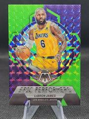 LeBron James [Green Fluorescent] #6 Basketball Cards 2022 Panini Mosaic Epic Performers Prices