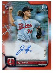 Joe Ryan [Orange Refractor] #CRA-JR Baseball Cards 2022 Bowman Chrome Rookie Autographs Prices