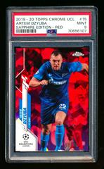 Artem Dzyuba [Red] #15 Soccer Cards 2019 Topps Chrome UEFA Champions League Sapphire Prices