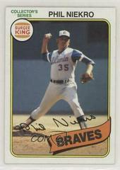 Phil Niekro Baseball Cards 1980 Burger King Pitch, Hit & Run Prices