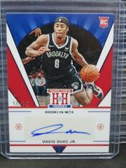 David Duke Jr. [Blue] #HHR-DDJ Basketball Cards 2021 Panini Chronicles Hometown Heroes Rookie Autographs Prices